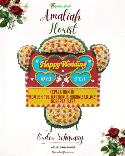 Karangan Papan Bunga Pernikahan di Cimangeunteung